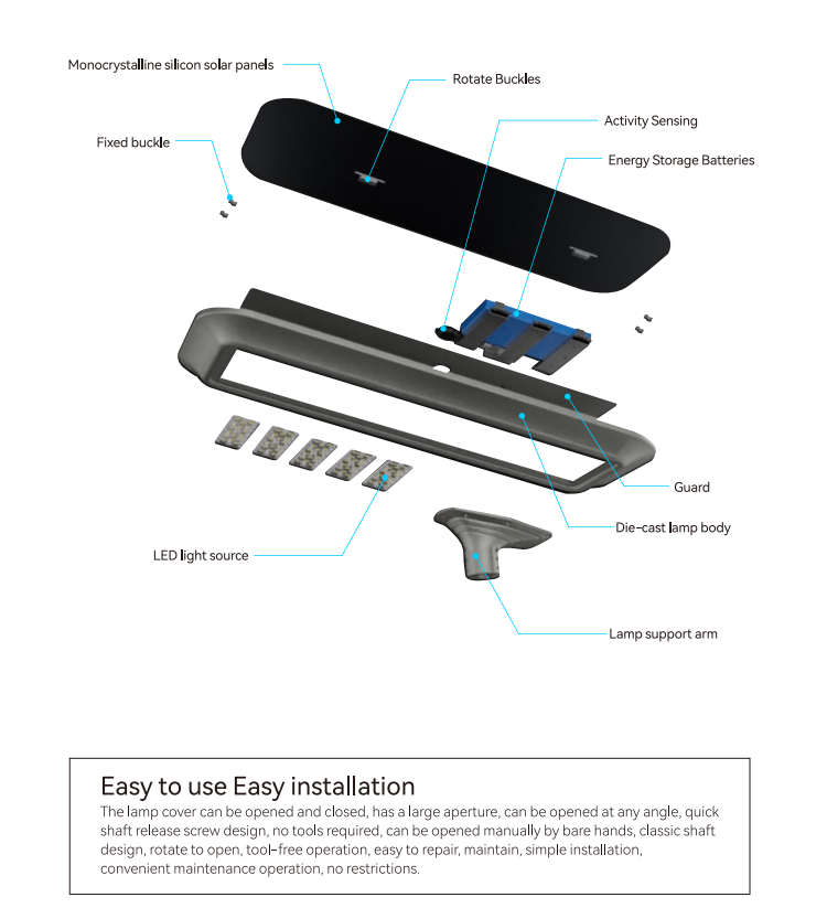 125w all in one solar street light