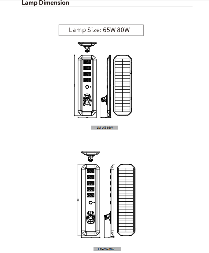 40w all in one solar street light