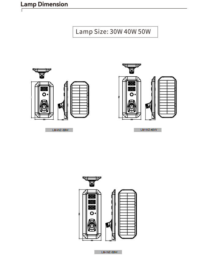 40w all in one solar street light