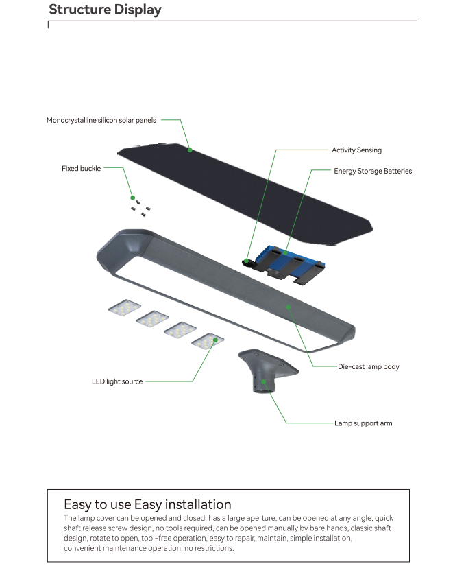 50w all in one solar street light