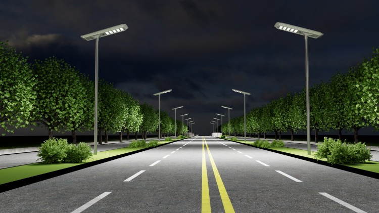 65w all in one solar street light