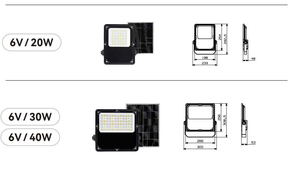 20w solar flood light