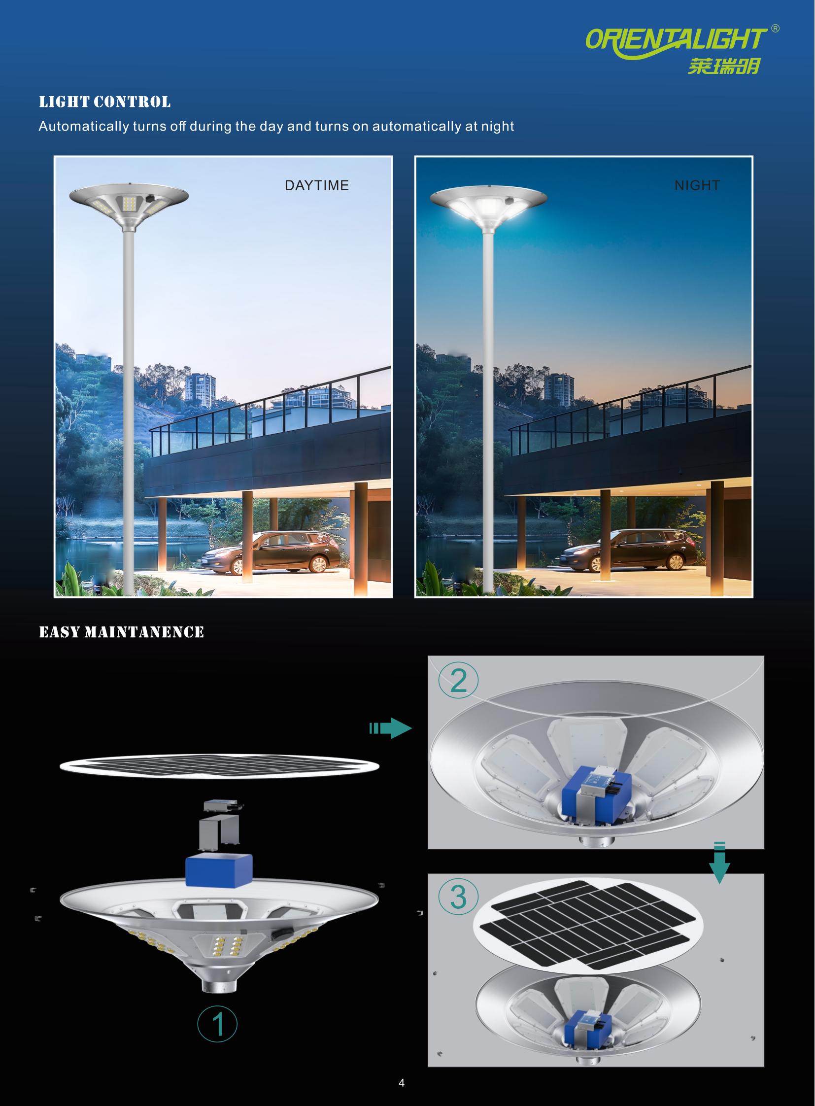 80w post top solar garden light