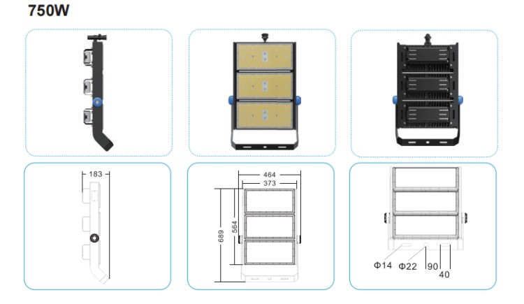 750w High power led sports light
